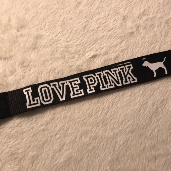 ✅2X Host Pick✅ Black Love Pink Lanyard, NWOT - Picture 2 of 4